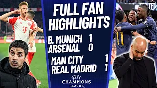 Arsenal OUT! Bayern Munich 1-0 Arsenal Highlights | Man City! OUT Man City 1-1 Real Madrid