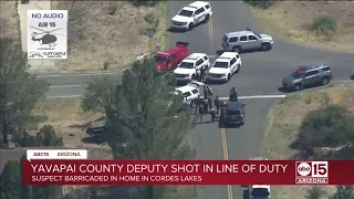 Yavapai County deputy shot, suspect barricaded, sheriff's office says