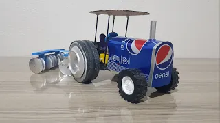 Make an Amazing Mini Tractor Harrow recycling Soda Cans-MB Craft