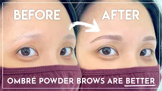 Why OMBRE BROWS are better vs MICROBLADING | Tattoo Vlog & Healing