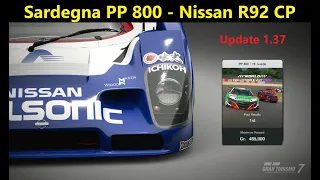 GT7 Nissan R92CP 92 Grind Sardegna Road A 800pp Going for Gold How to Tutorial Update 1 37