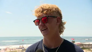 'I had to come back.' Rookie lifeguard returns to the water following shark bite