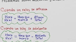 Problemas sobre adelantos y atrasos, cronometría