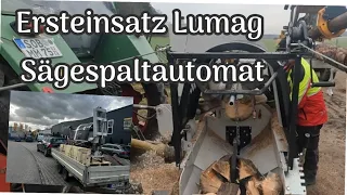 Ersteinsatz Lumag Sägespaltautomat SSA500Zh-PRO/S am Fendt GT 275 @LumagMaschinen