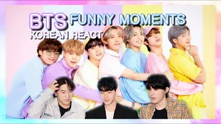 Korean React To BTS FUNNY MOMENTS