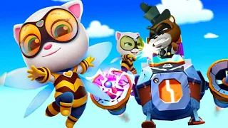 Queen Bee Angela VS. Raccoon Boss Fight - Talking Tom Hero Dash Gameplay (Android/iOS)