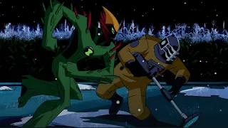 Ben 10 Alien Force - Swampfire, Gwen, Alan and Kevin vs DNAliens