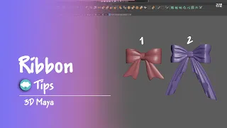 Ribbon, Modeling tips, Tutorial, 3d maya