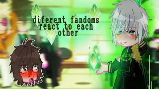 diferent fandoms react to each other||Bsd and genshin impact|| 1/3