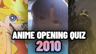 ANIME OPENING QUIZ 📅 2010 | Test your knowledge!