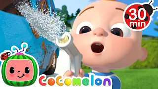 Splashy Car Wash Adventure -  Let's Clean Up Together! | CoComelon | Healthy Habits for kids