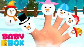Snowman Finger Family | Christmas Songs For Kids | Xmas Song with Baby Box | Merry Christmas