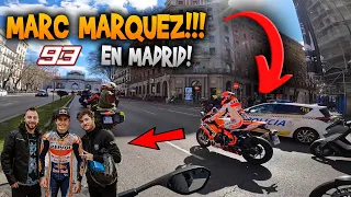 SALIMOS CON MARC MÁRQUEZ EN MOTO POR MADRID 😱🔥