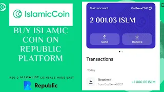 Islamic coin| step by step tutorial on how to buy islamic coin from republic com| my review. #haqq