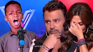 طفل يحرج لجنة التحكيم بأغنية يارسول الله وقدوتنا ويبكيهم بكلامه في النهاية برنامج #MBCTheVoice