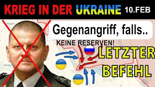 10.FEB: Ukrainischer OBERBEFEHLSHABER ABGESETZT - AVDIIVKA beinahe eingeschlossen | Ukraine-Krieg