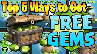 Top 5 Ways to Get FREE GEMS in Clash of Clans - Top 5 Friday! - Free Gems in CoC!