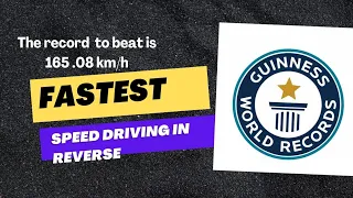 Fastest  speed driving in reverse😱  #guinness #Worldrecord