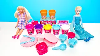 Tasty Treats For Barbie and Elsa with Play Doh Barbie Set