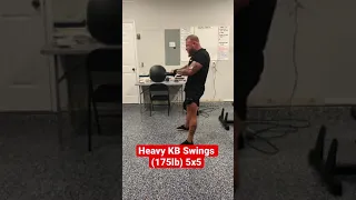 Heavy Kettlebell Swings & Landmine Squats for MMA