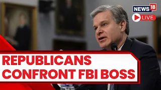 Stakeout Of FBI Director Wray With House Intelligence Committee | U.S News LIVE | FBI Hearing LIVE