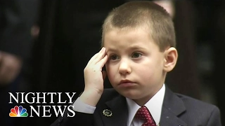 New York Cop’s 4-Year-Old-Son Gives Heartbreaking Salute at Funeral | NBC Nightly News