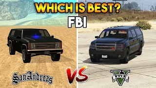 GTA 5 FBI VS GTA SAN ANDREAS FIB VEHICLE : WHICH IS BEST?