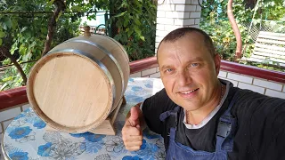 А whiskey barrel from an oak log | DIY | How to make a wooden barrel with your own hands