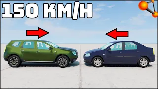 DUSTER vs LOGAN! 150 Km/H CRASH TEST! - BeamNg Drive