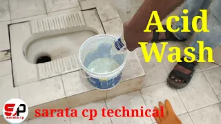 Bathroom Acid Cleaning | How to clean bathroom tiles | Washing Acid