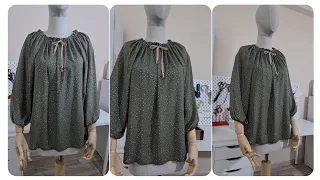 Very Practical Blouse Sewing with Less Fabric | 100% Profitable Business / DIY