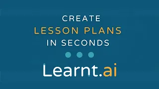 How to write a Lesson Plan in Seconds with Learnt.ai