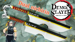 How to make Tengen Uzui nichirin sword with paper | Dual sword | Demon Slayer | Paper sword |#anime