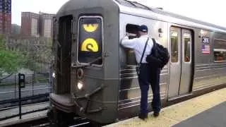 MTA NYC Subway: R68 OOS Schoolcar with changing rollsign leaving Coney Island