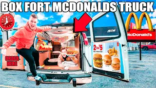 BOX FORT MCDONALDS FOOD TRUCK! Box Fort City Challenge