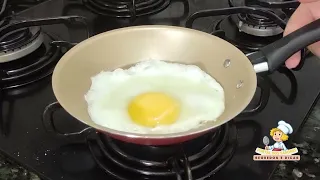 COMO FAZER  OVO FRITO DE RESTAURANTE PARA COMER COM PAO COM OVO