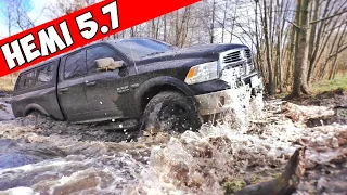 DODGE RAM 5.7 HEMI vs CRAZY NISSAN Patrol vs TOYOTA Prado [MUD OFF Road]