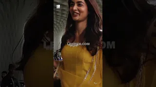 #poojahegde Looks Gorgeous In A Yellow Outfit #shorts #spotted #trending #viral #south #youtube