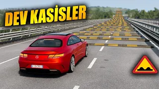 DEV KASİSTE BÜYÜK KAPIŞMA // BÜYÜK KASİSLER // BeamNG.drive // beamng speed bumps