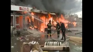 Raw: Fire Engulfs Russian Shopping Mall