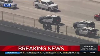 LAPD pursuit ends after suspect spins out of freeway off-ramp