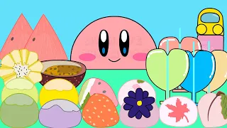 KIRBY ANIMATION  - RAINBOW DRINKS, FRUITS CAKE, WATERMELON, STRAWBERRY MUKBANG COMPLETE EDITION