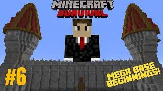 MEGA BASE BEGINNINGS - Minecraft Survival #6
