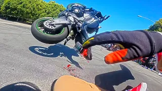 BIKER MADE THE BIKE FLY - CRAZY & EPIC Motorcycle Moments - EP. 358