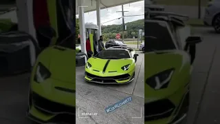 Supercars on Petrol pump #Lamborghini #short #Ferrari #Mercedes #Shorts❣️