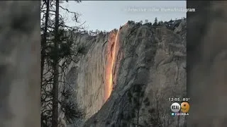 Timing, Weather Cooperate For Firefall Spectacle In Yosemite