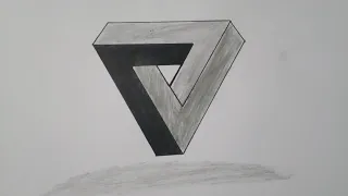 Optical illusion art tutorial|| optical illusion drawing |How to draw imposibal triangle