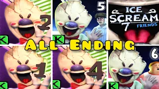 Ice Scream 1,2,4,5,6,& 7 All Escape Ends