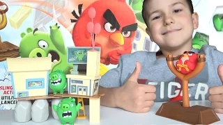 New Angry Birds in real life / Pig city strike playset review / Злые Птички kids channel SanSanychTV