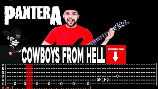 【PANTERA】[ Cowboys From Hell ] cover by Masuka | LESSON | GUITAR TAB